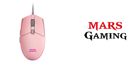 MOUSE MARS GAMING MMG PINK 3200DPI USB
