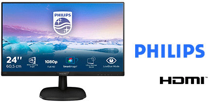 MONITOR 24 PHILIPS 243V7 IPS HDMI+VGA FULLHD