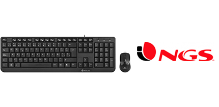 TECLADO NGS COCOA + MOUSE  USB NEGRO